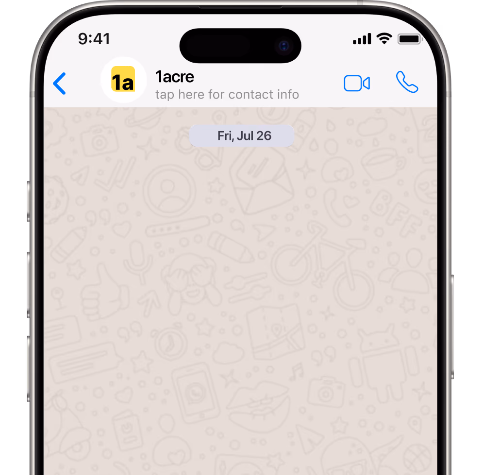 WhatsApp chat with 1acre